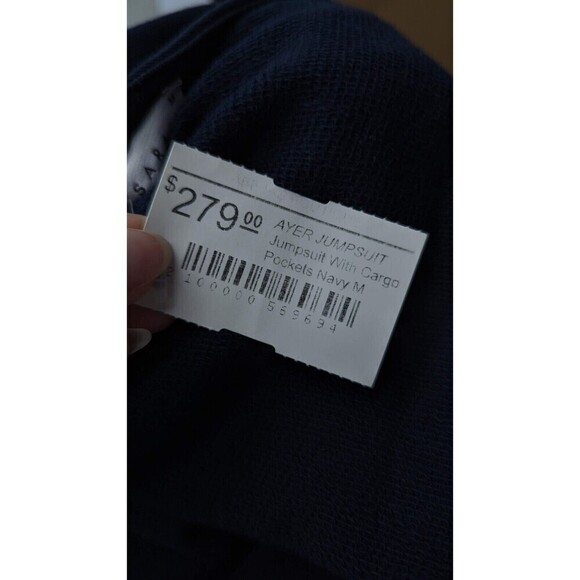 NEW $279‎ Sibel Saral Ayer Cargo Pockets Sleeveless Knit Jumpsuit Medium - Picture 12 of 13